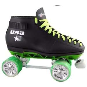   Spinner Wheel Skates   Green Swirl Edition   Size 3