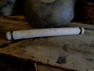   Antique Dry Treenware Rolling Pin Mushroom Handle Wooden AAFA  