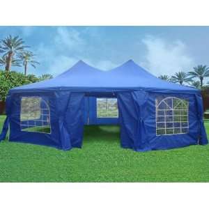  22x16 Octagonal Wedding Party Gazebo Tent Canopy Heavy 