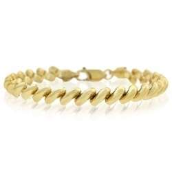 18K Gold over Silver San Marco Polished Bracelet  