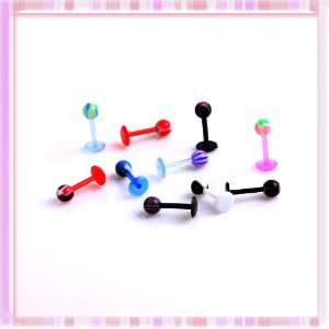 Mix Color Acrylic Straight Piercing Body Navel Jewelry 10 