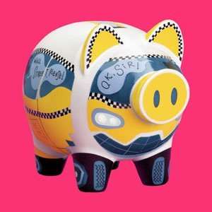  Piggy Bank, OK Sir Piggy, Porcelain Piggy Bank for Kids 