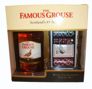 Famous Grouse Scotch Whisky 1.75L Vintage Collectible Poker Set  
