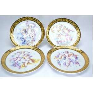  Three Star Porcelain Decorative Wall Plates, Set of 4 