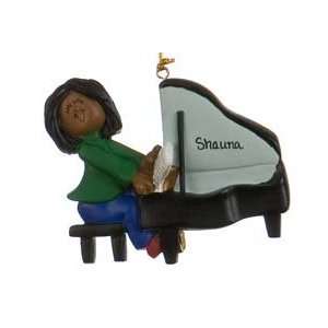  Personalized Ethnic Piano Player   Female Christmas 