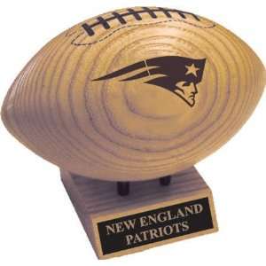   Patriots 13 Scale Maple Football with Carved Laces