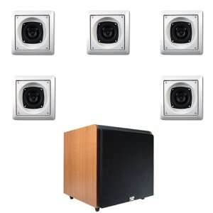 Speaker System w/5 4 In Wall/Ceiling Speakers & 10 Cherry Powered 