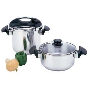  2 Of Best Quality 4Pc Pressure Cooker Set By Precise Heat 