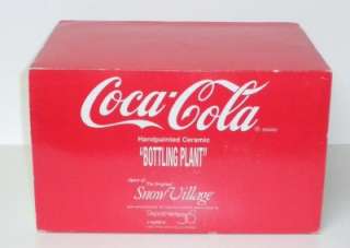 Vintage Coca Cola Brand Bottling Plant Dept. 56 Snow Village Item 