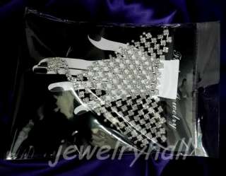 Wedding rhinestone crystal slave bracelet belly dance  