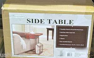 SIDE SOFA BED DESK TABLE   WOOD WITH METAL FRAME NEW  