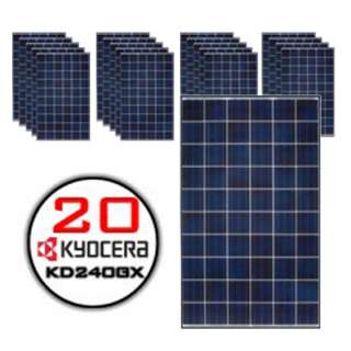 20x 245W Kyocera Solar Panels KD245GX LPB Photovoltaic  