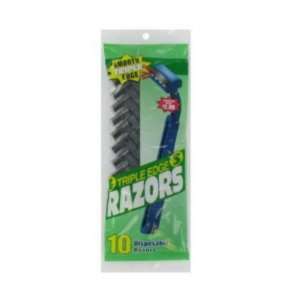  10 Pc Razors 3 Blades Case Pack 96   892553 Health 