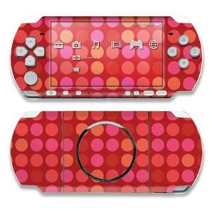 Dots Red Design Decorative Protector Skin Decal Sticker for Sony PSP 