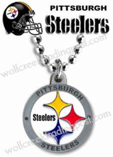LARGE Pittsburgh STEELERS NECKLACE NFL LOGO PENDANT #R*  