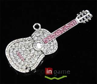 4GB 4 GB Jewelry USB Flash Drive Diamond Guitar Style  