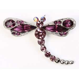   Rhinestone Dragonfly Insect Bug Fashionable Brooch Pin Jewelry