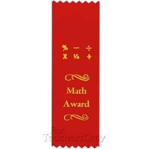  Math Award Ribbon   25 per order