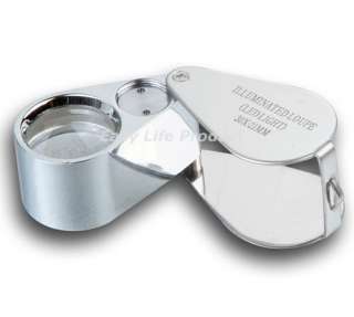 30x Magnifier Optical Glass Jeweler Loupe LED Light AP  