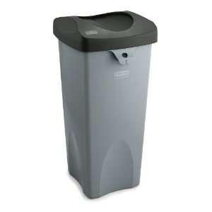  Rubbermaid Black Square Receptacle, Touch Free, 23 Gallon 