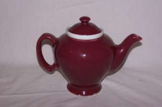 Vintage~ McCormick Burgundy TeaPot/W White Infusor  