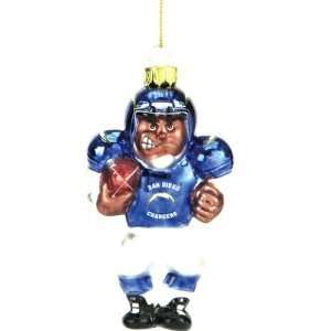 San Diego Chargers NFL Glass Player Ornament (5 African American)