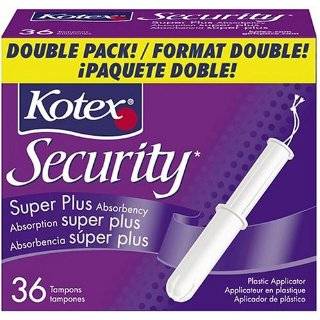 Kotex Security Tampons with Plastic Applicator, Super Plus Absorbency 