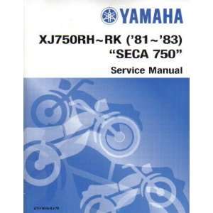    1983 Yamaha XJ750R Seca Factory Service Manual Yamaha Motors Books