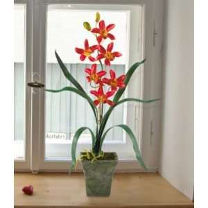  Cymbidium Silk Orchid Flower Arrangement