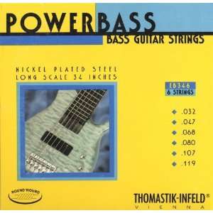   Light Power Bass Roundwound 6 String Bass Strings Musical Instruments