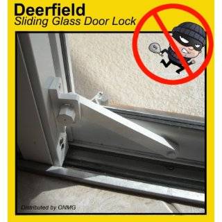 Deerfield Sliding Glass Door Deadbolt Lock (Aluminum Frame   White) by 