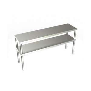  Aero Stainless Steel Table Mounted Double Overshelf 