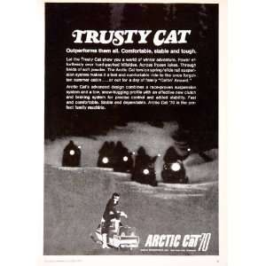1969 Ad Arctic Cat Trusty Snowmobiles Travel Play Work Emergency 