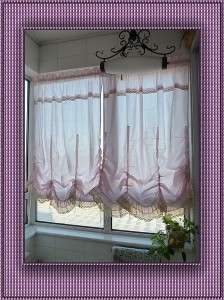 ONE Pink Pull Up Balloon Curtain Lace Ruffle 140x180cm  