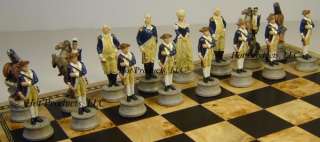   REVOLUTION Chess Set Wood Storage Board Independence Revolutionary War