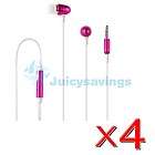 Pink Headset Mic Handsfree For iPhone 4 4S 3G S iPod 