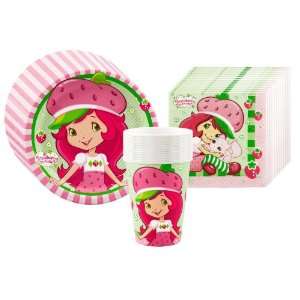  Strawberry Shortcake Supplies Pack Including Plates, Cups 