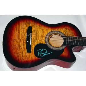   Atkins Autographed Tiger Vein Sunburst Ac/El Guitar 