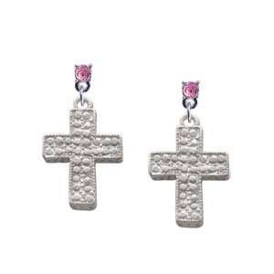   Stone Look Light Pink Swarovski Post Charm Earrings [Jewelry] Jewelry