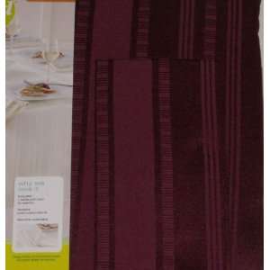  Food Network Burgundy Tablecloth & Napkin Set Fabric Table 