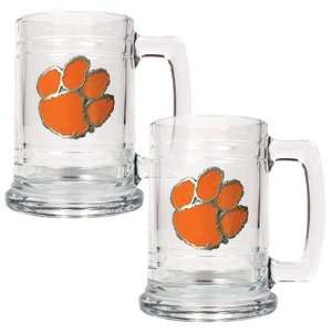  Clemson Set of 2 15 oz. Tankards