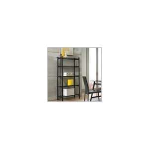   Paolo Shelf w, Smoked Tempered Glass Tops in Black