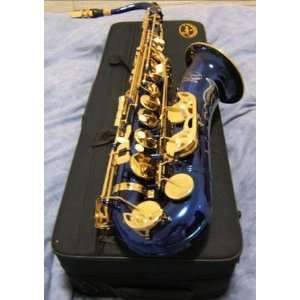  Jollysun Blue Tenor Saxophone + Accessories Musical 