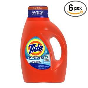  Tide ColdWater HE Fresh Scent, 50 Ounce Bottles (Pack of 6 