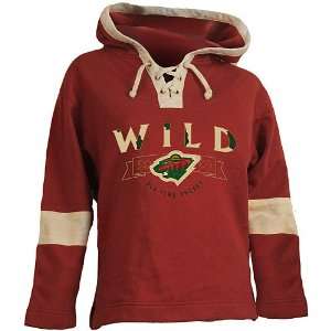  Old Time Hockey Minnesota Wild Jetted Lace Hoodie Sports 