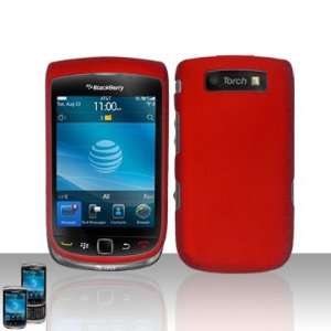  Rubberized Rose Red BlackBerry Torch 9800 Premium Phone 