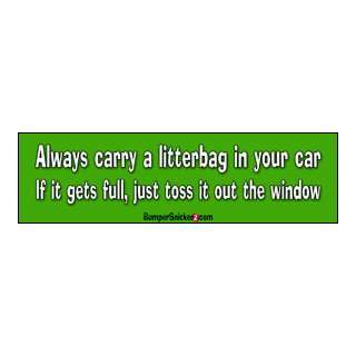   Litter Bag In Your Car   Refrigerator Magnets 7x2 in Automotive