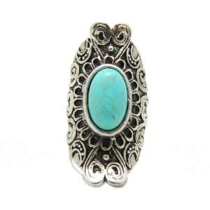  Antique Turquoise Stone Ring 