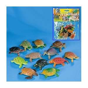  VINYL TURTLE ASSORTMENT Assorted Colors (1 DOZEN) (Size 2 