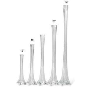 12 Pieces Clear 24 Eiffel Tower Vases for Wedding Centerpiece Decor